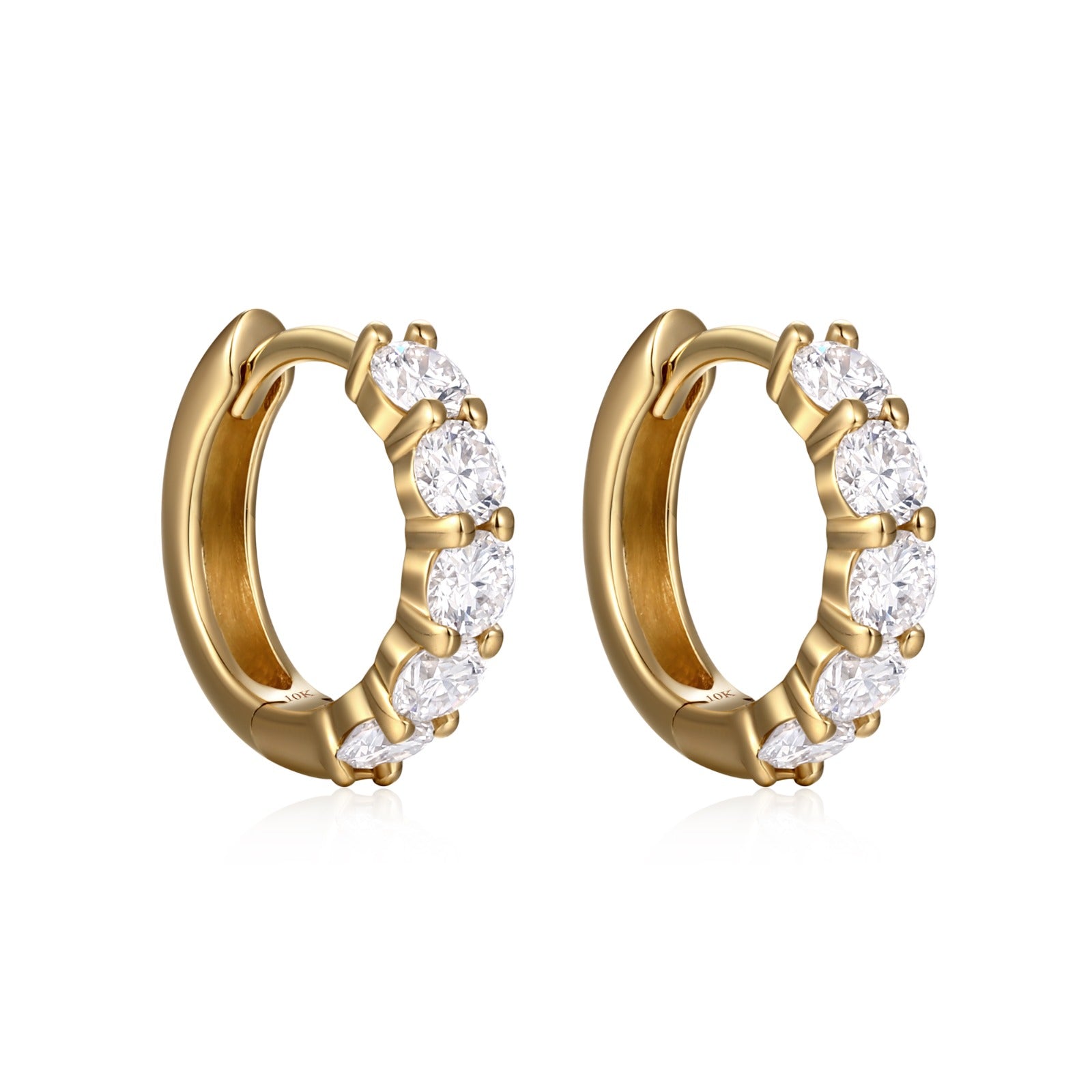 Diamond Huggie Earrings