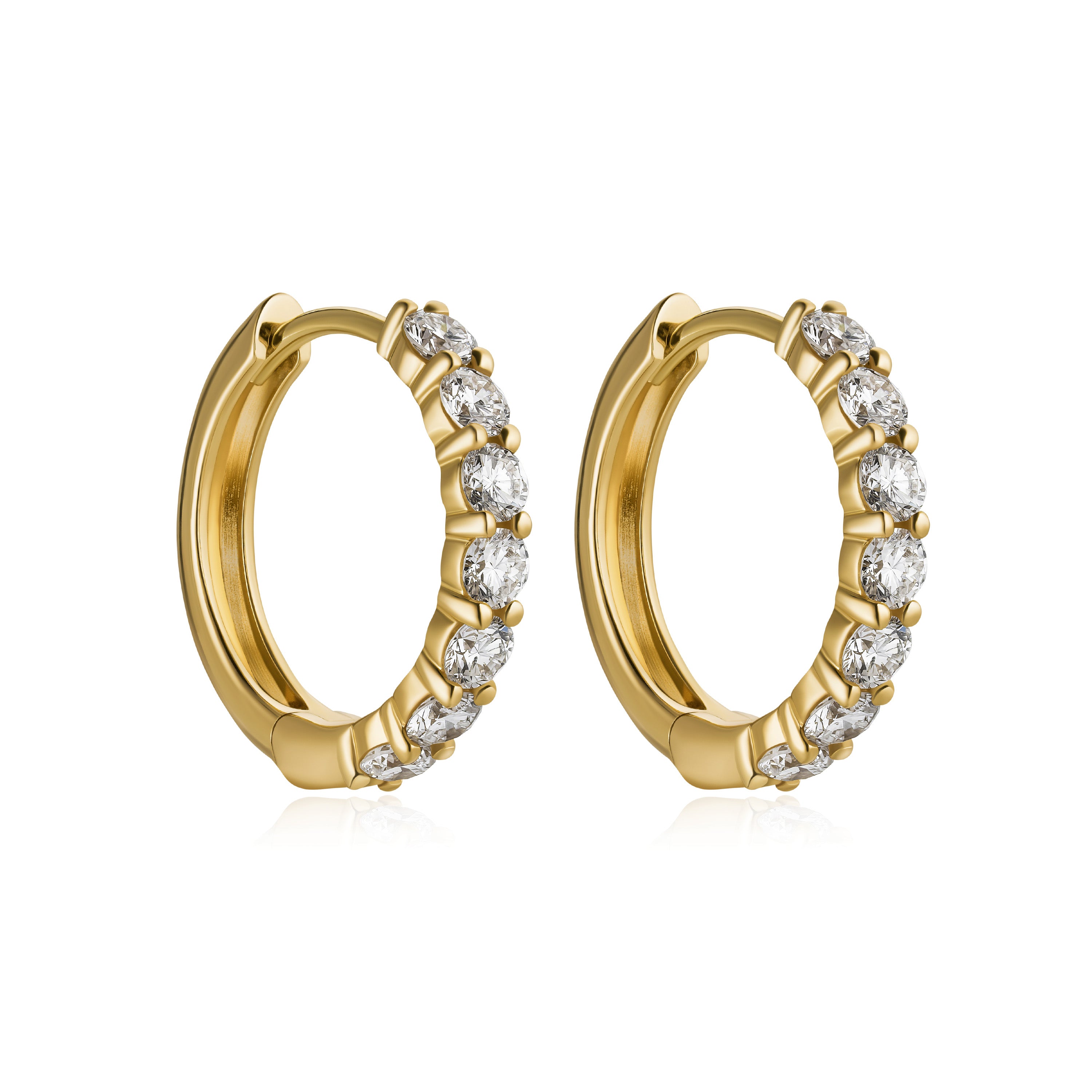 Lab Diamond Hoop Earrings
