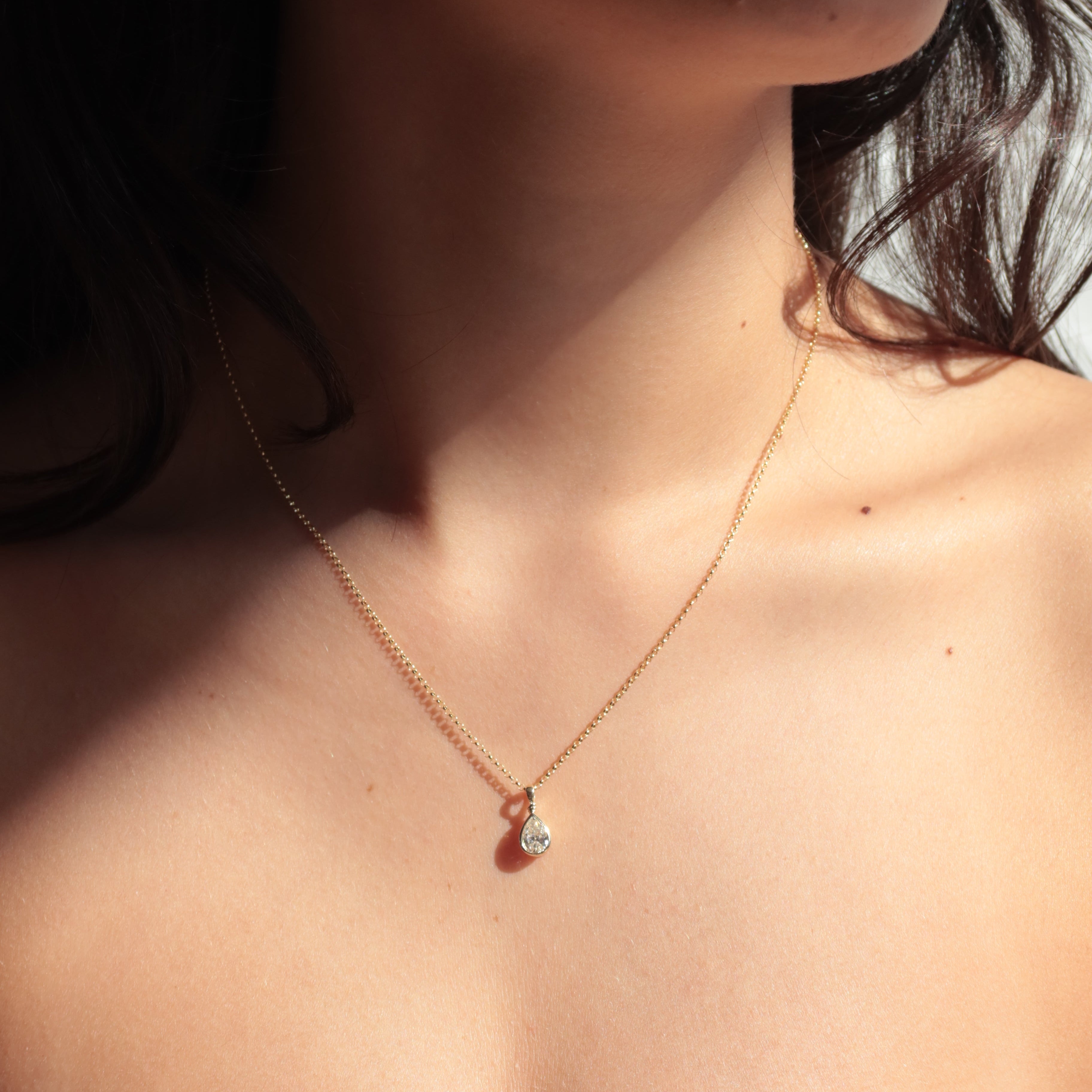 Pear Lab Diamond Pendant