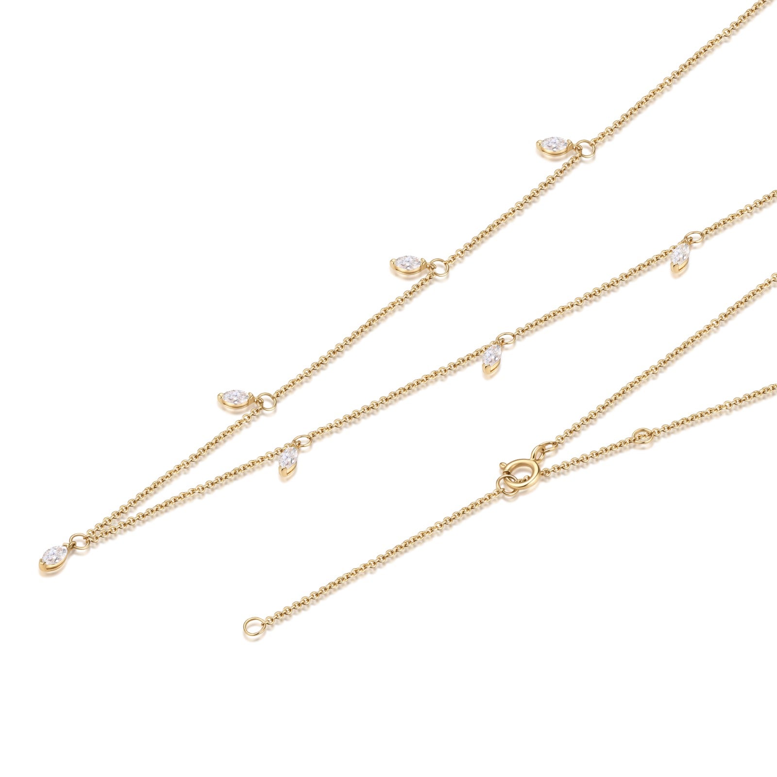 Margaux - Marquise Lab Diamond Necklace