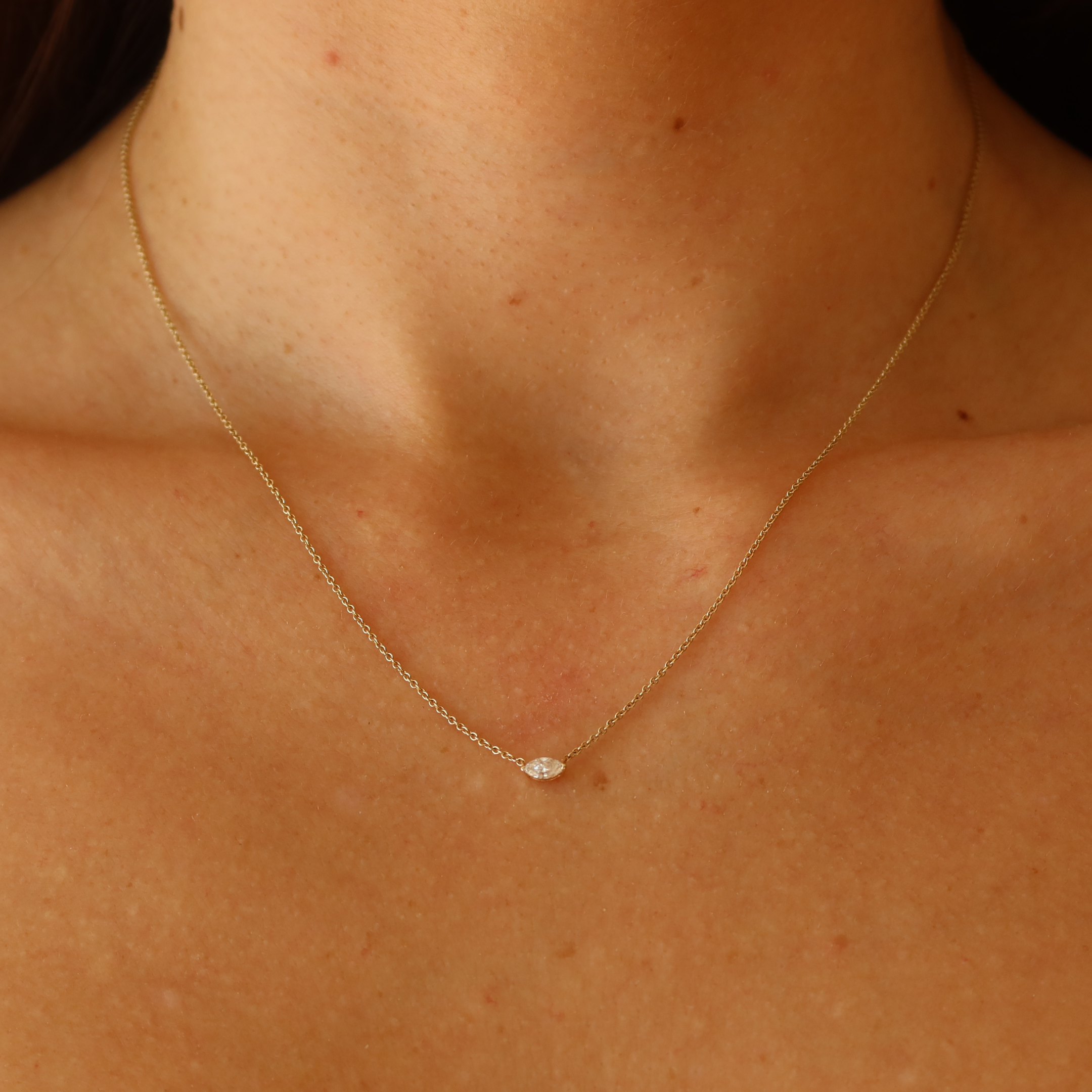 lab diamond gold necklace - affordable accessible fine jewellery
