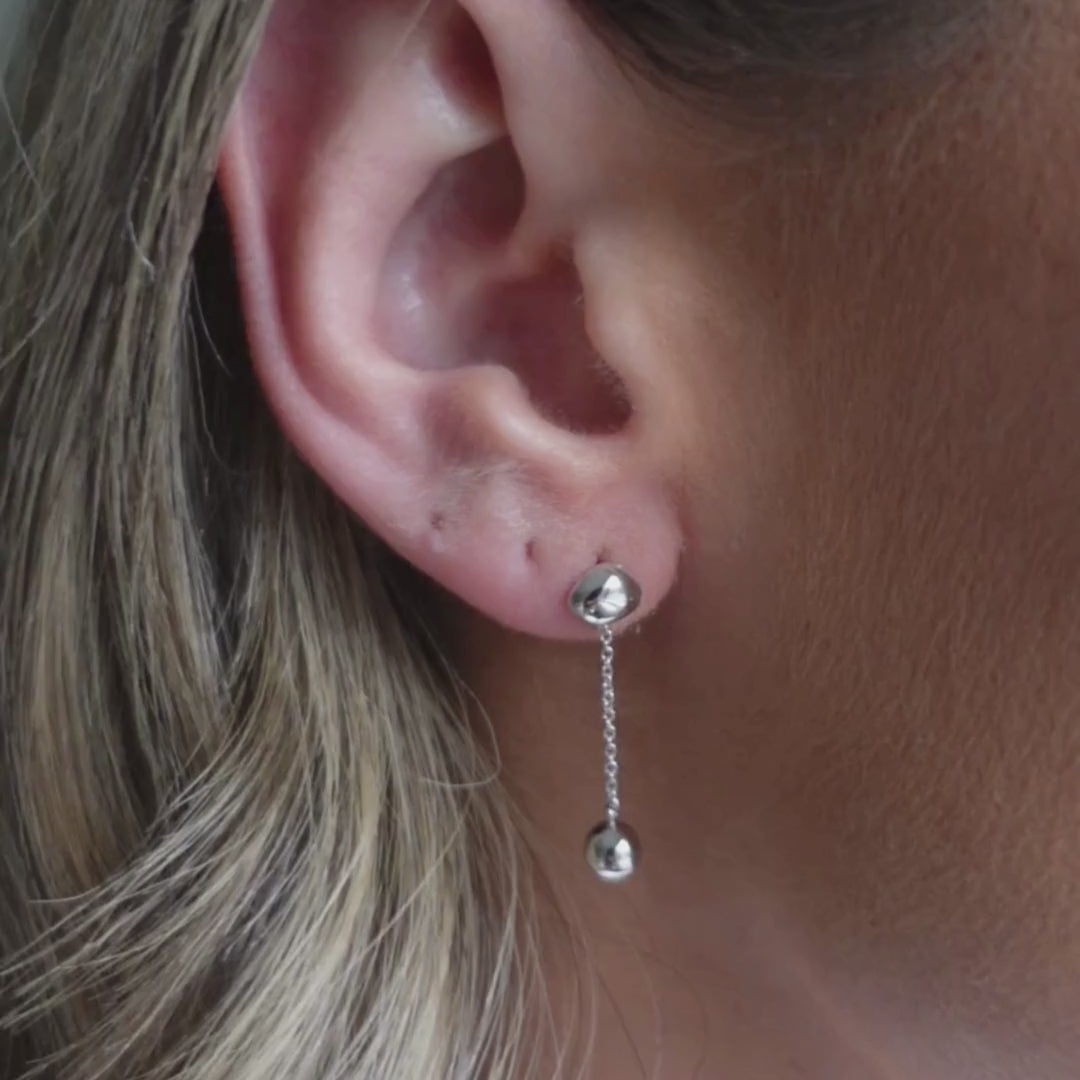 10K White Gold Drop Earrings - Quiet Luxury Investment Fine Jewellery