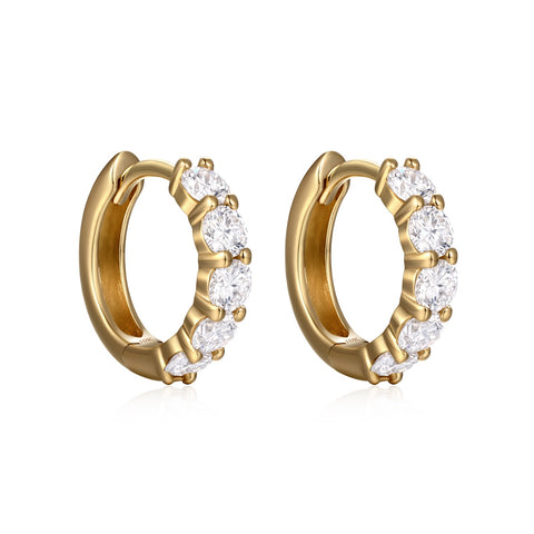 Diamond Huggie Earrings