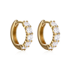 Diamond Huggie Earrings