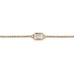 Bezel Set Bracelet - White Lab Sapphire