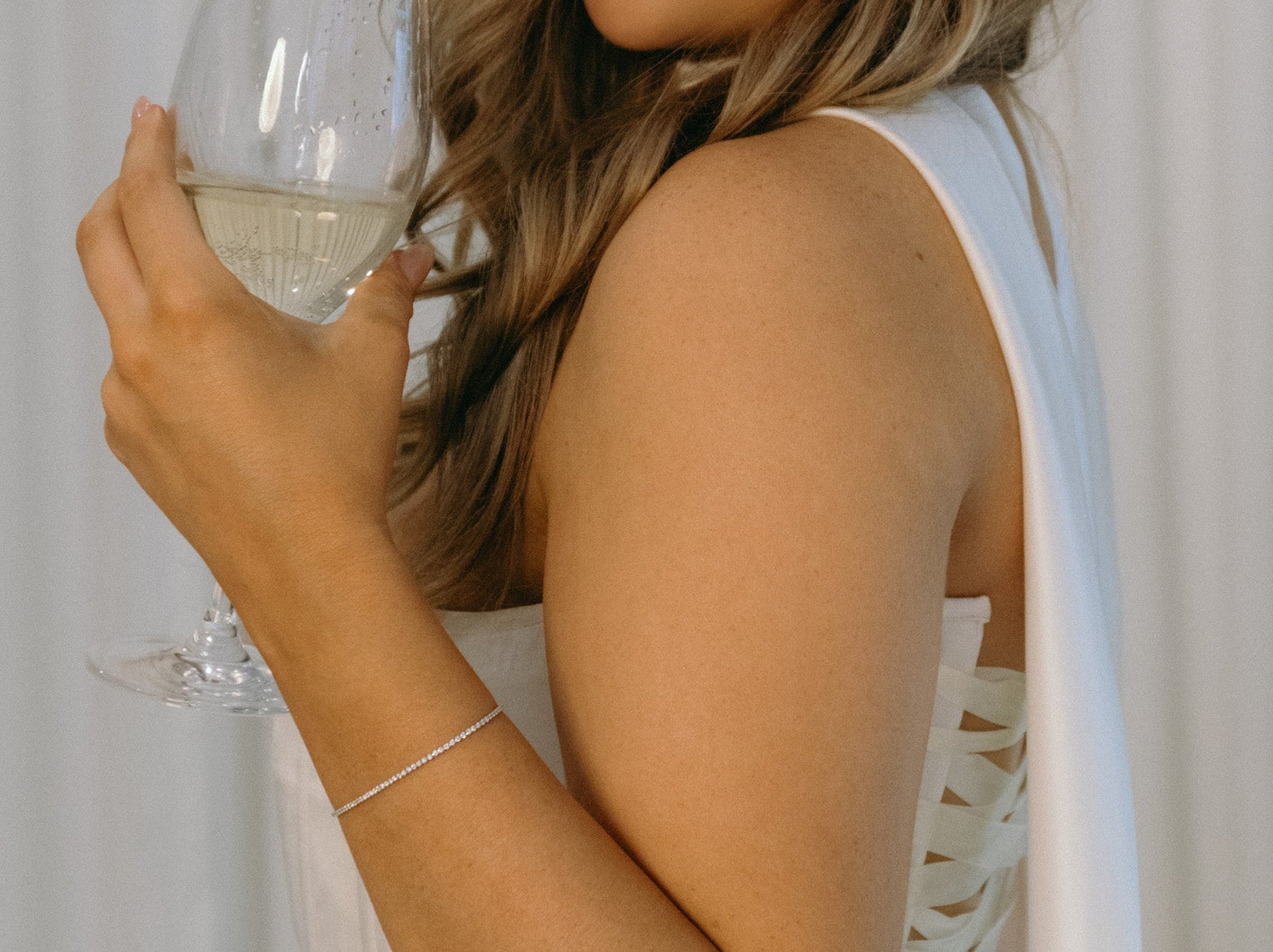 petite lab diamond tennis bracelet 