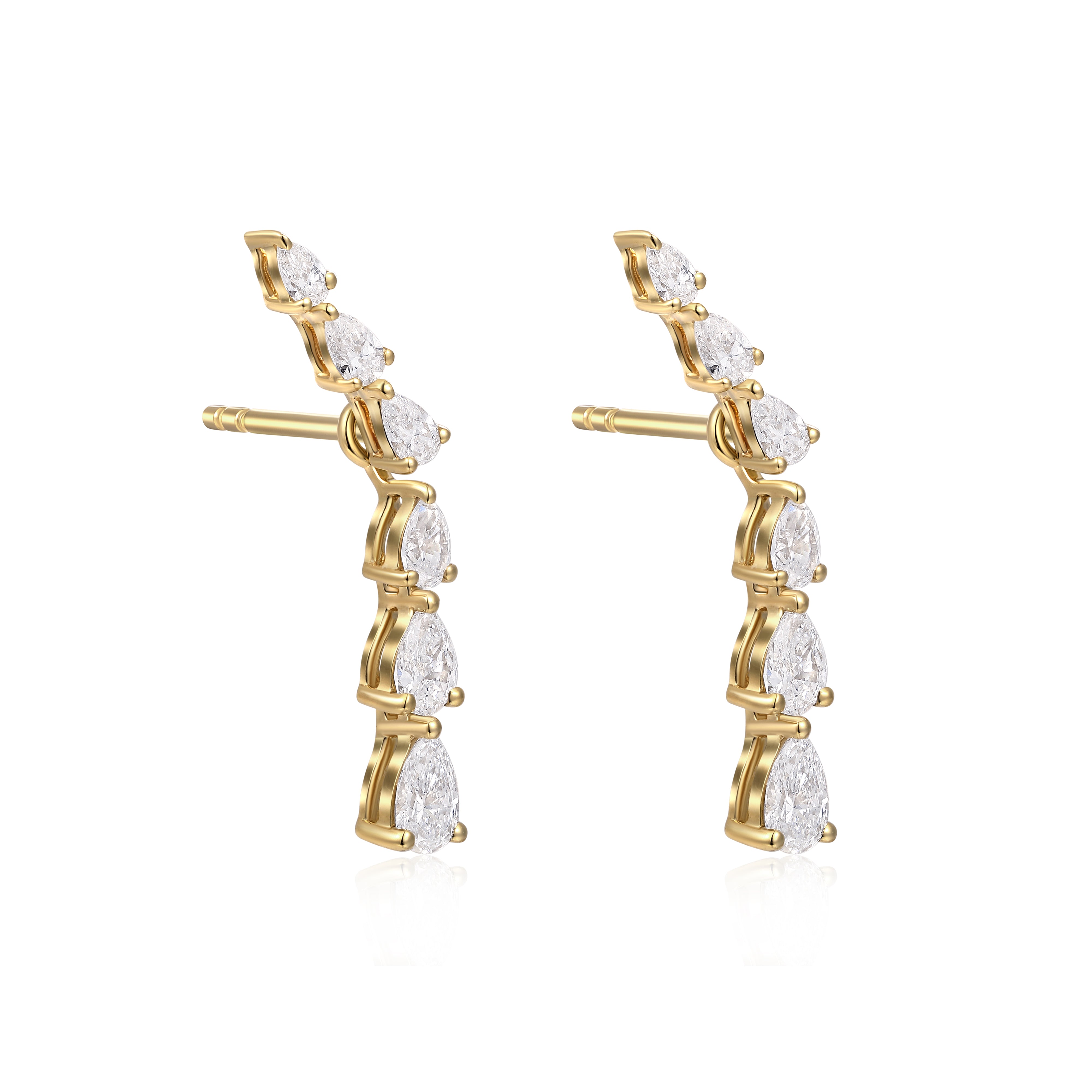 Pear Lab Diamond Earrings