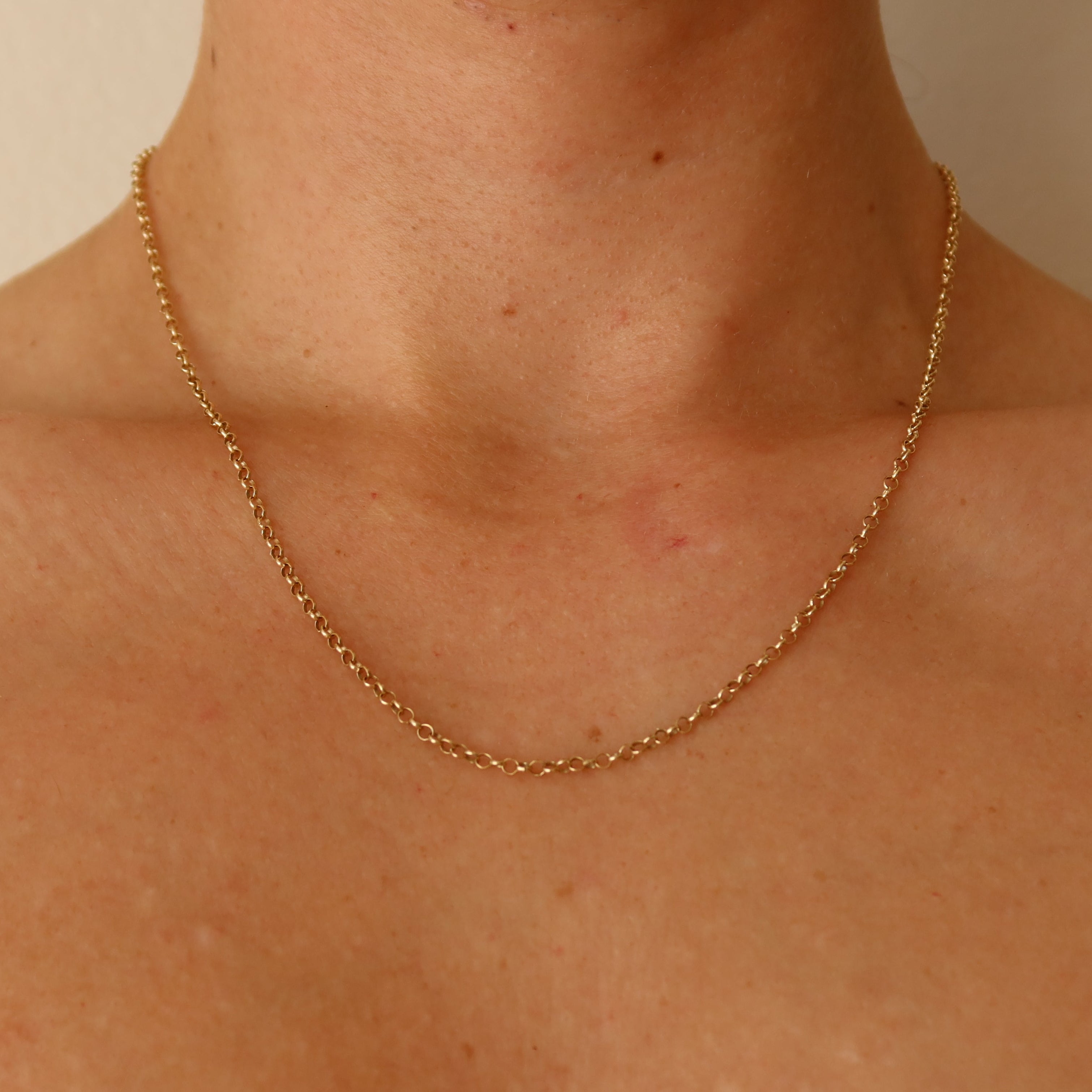 9 karat yellow gold belcher chain