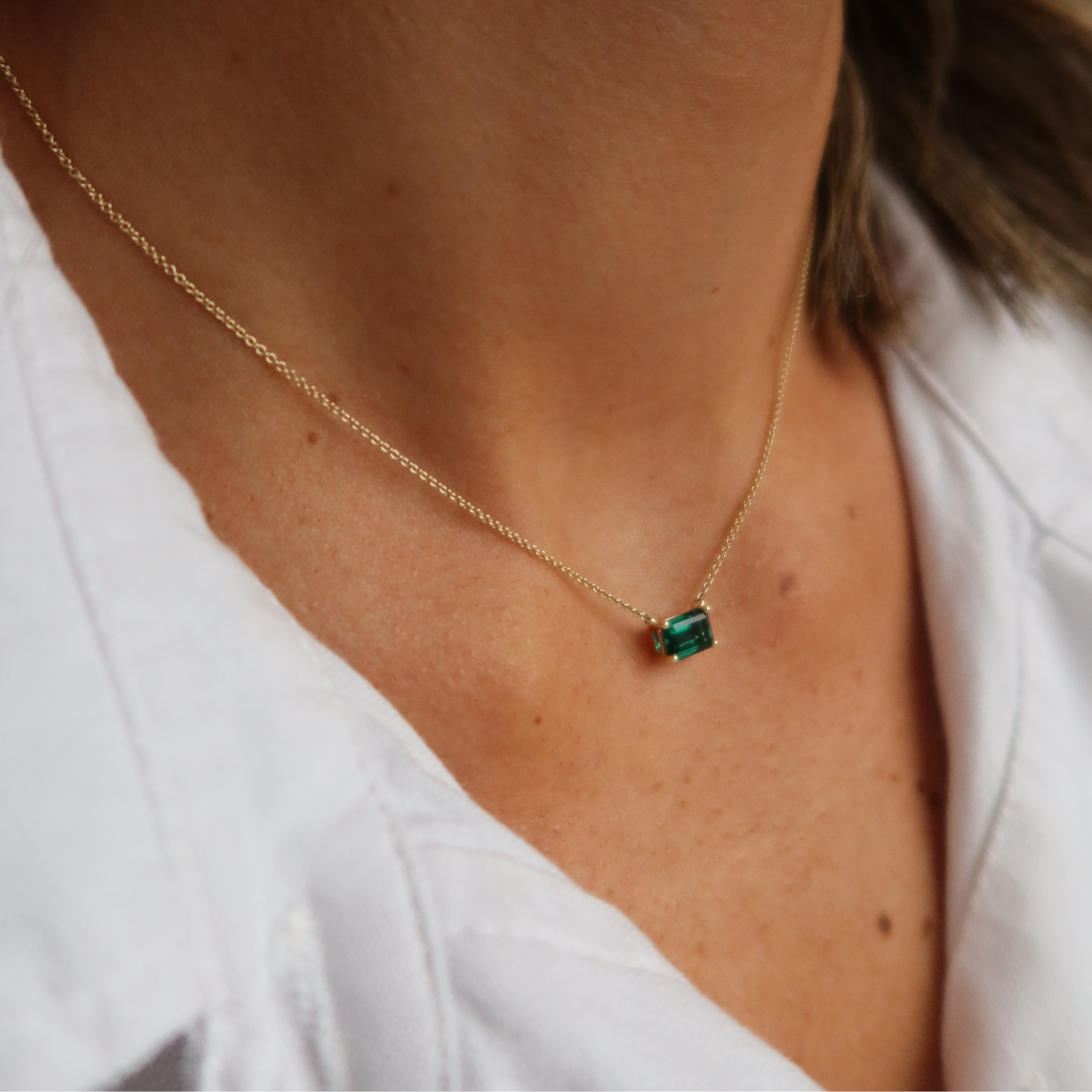 Emerald Gold Necklace