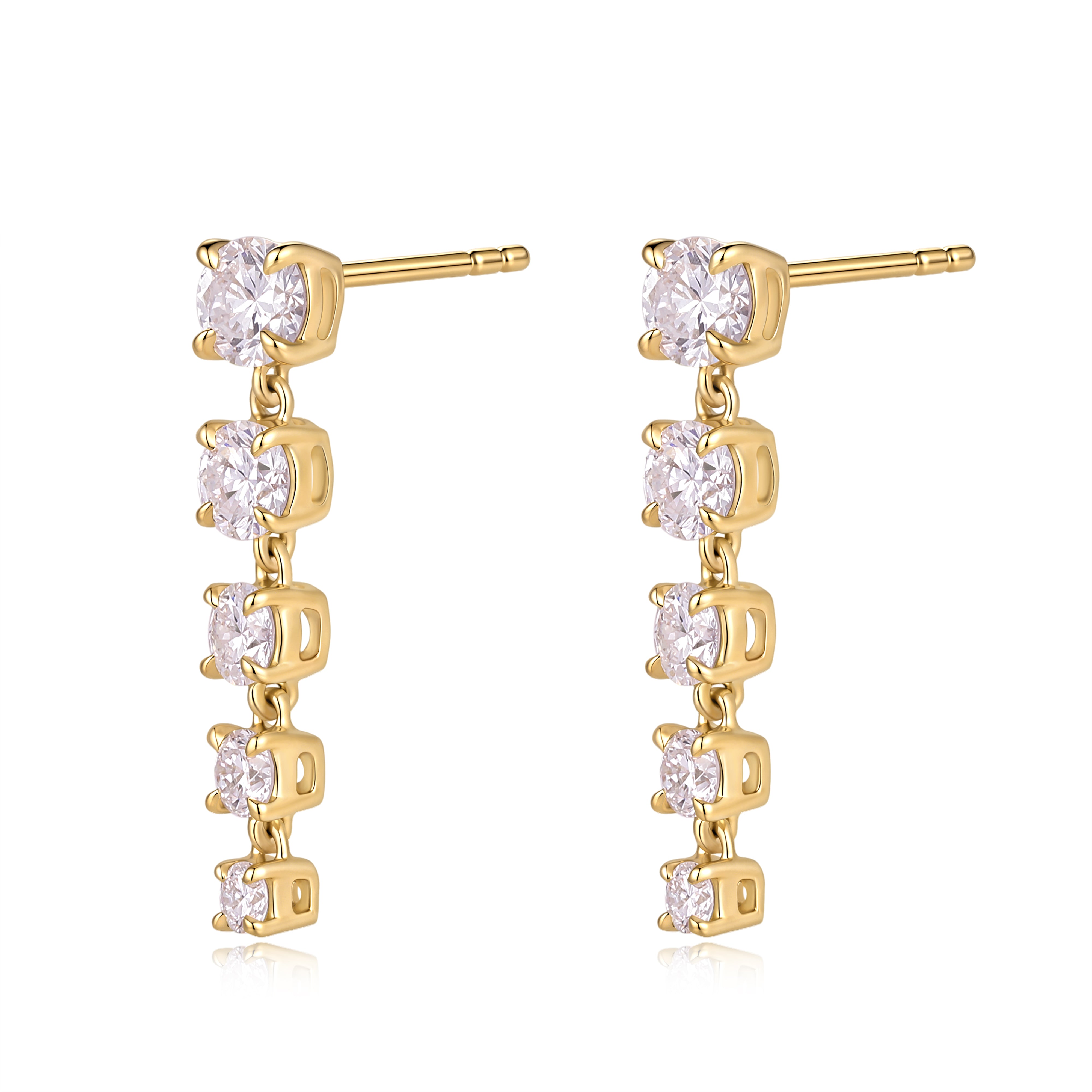 Elva - Drop Lab Diamond Earrings