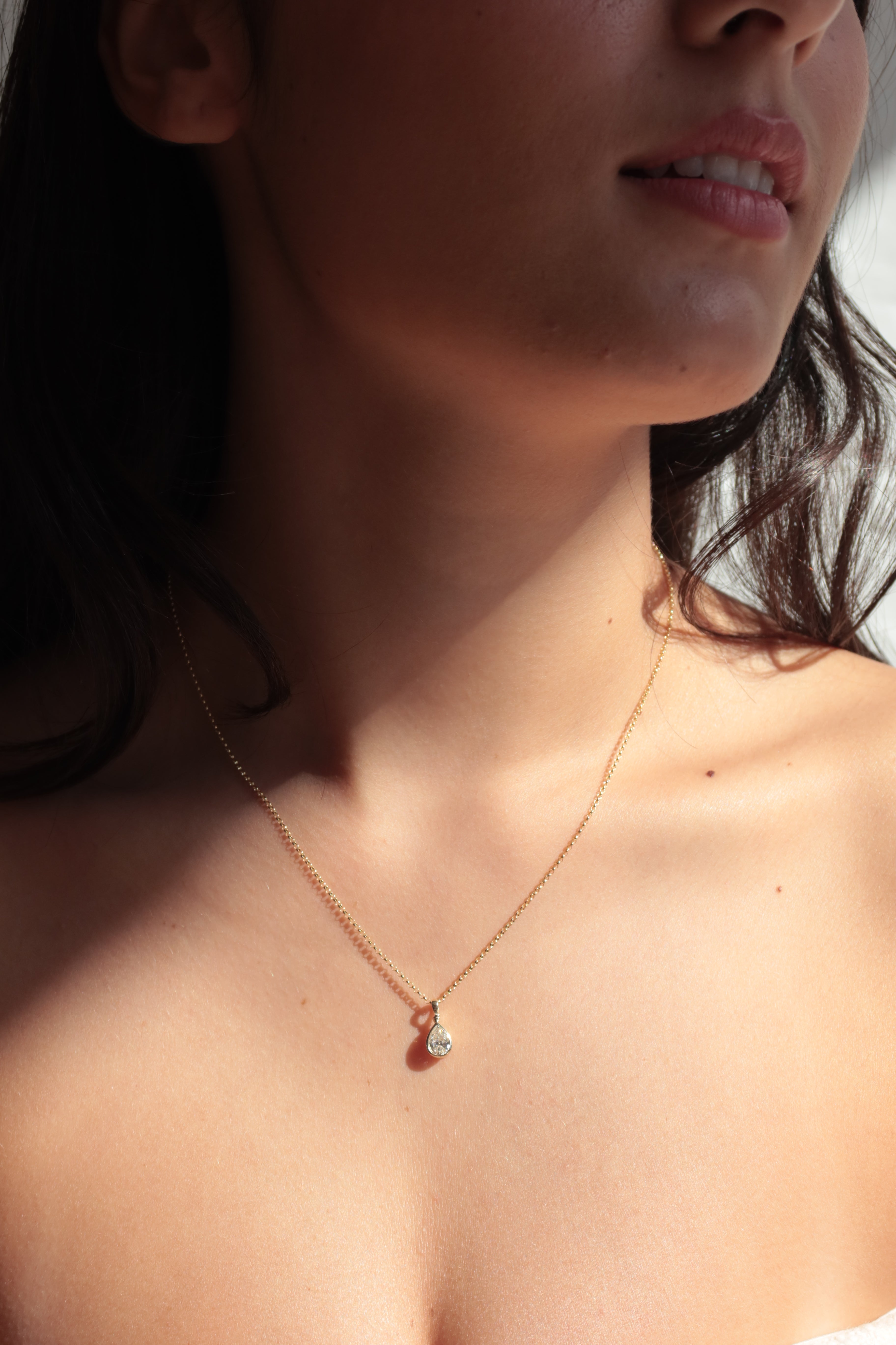 Pear Lab Diamond Pendant