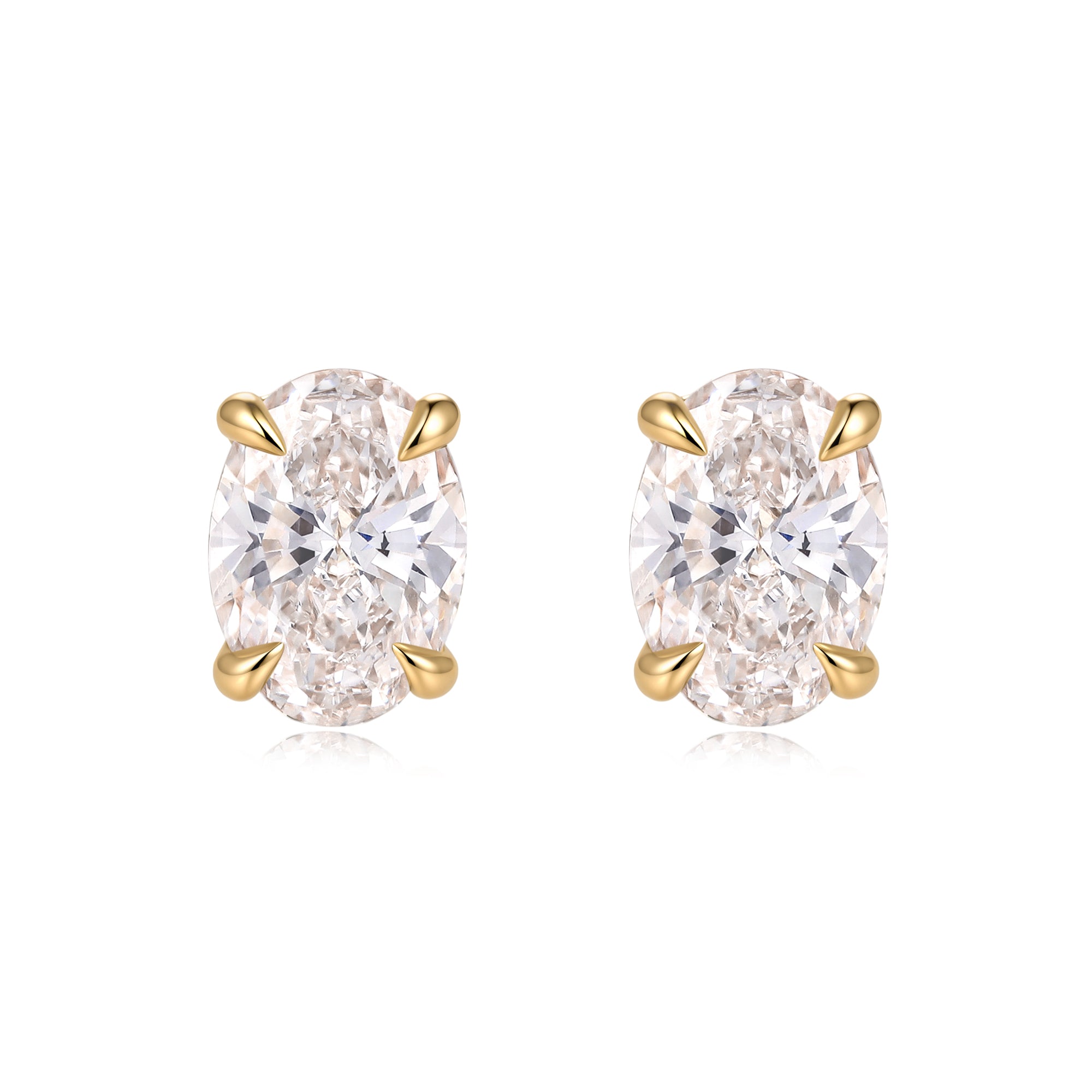 Oona - Oval Diamond Studs
