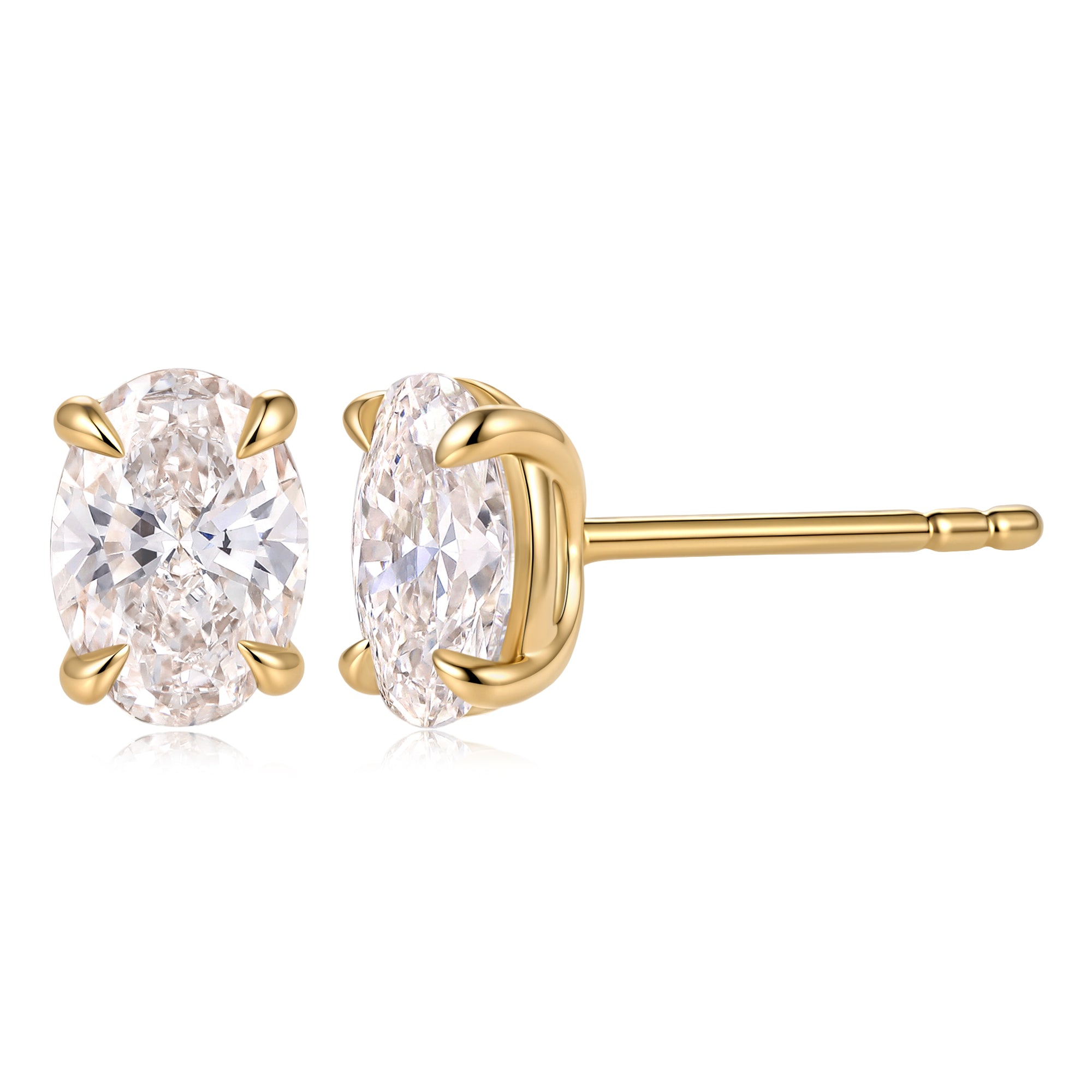 Oona - Oval Diamond Studs