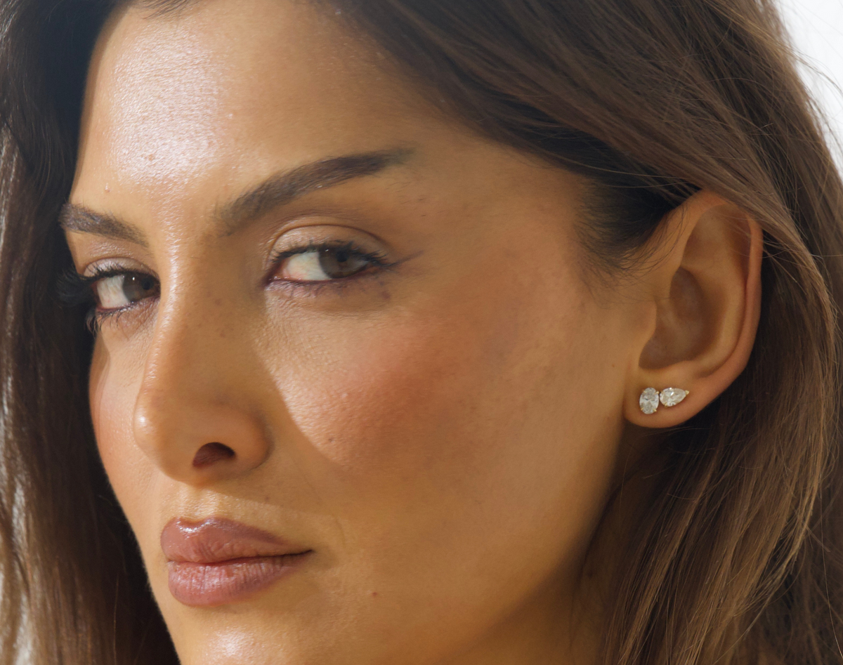 Oona - Oval Diamond Studs