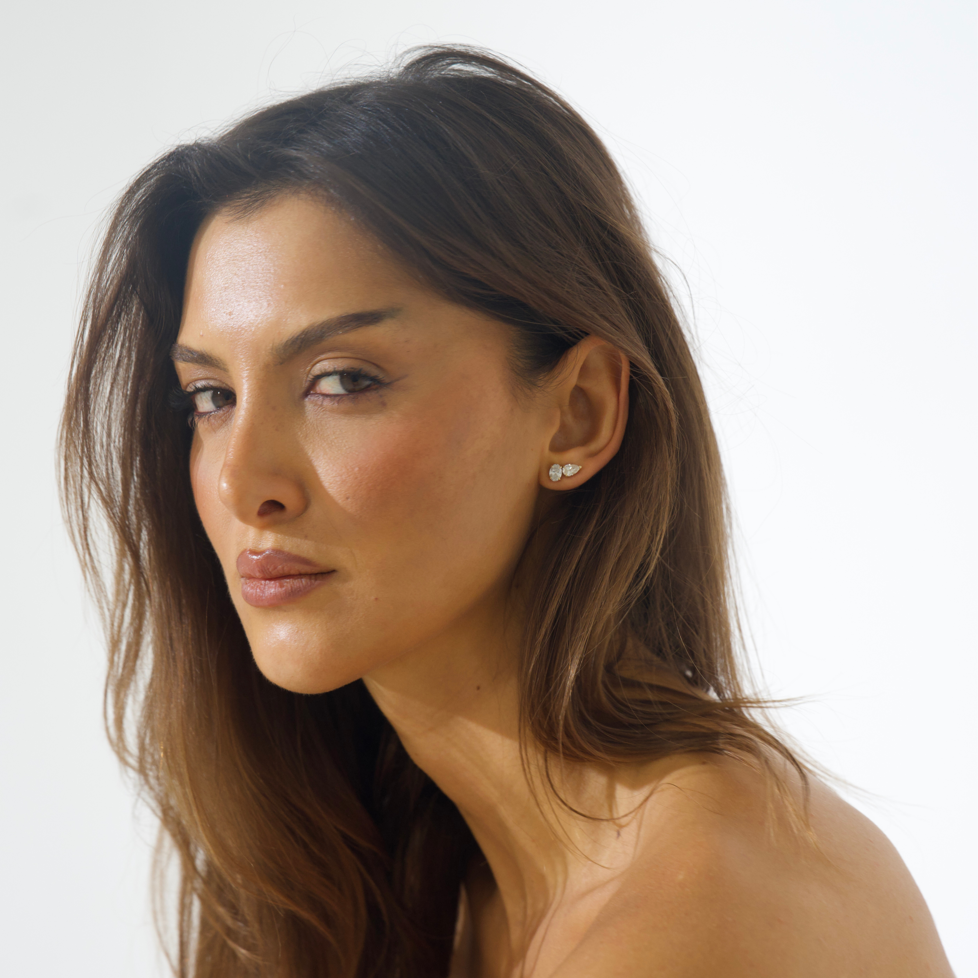 Oona - Oval Diamond Studs
