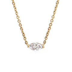 Marquise Lab Diamond Necklace