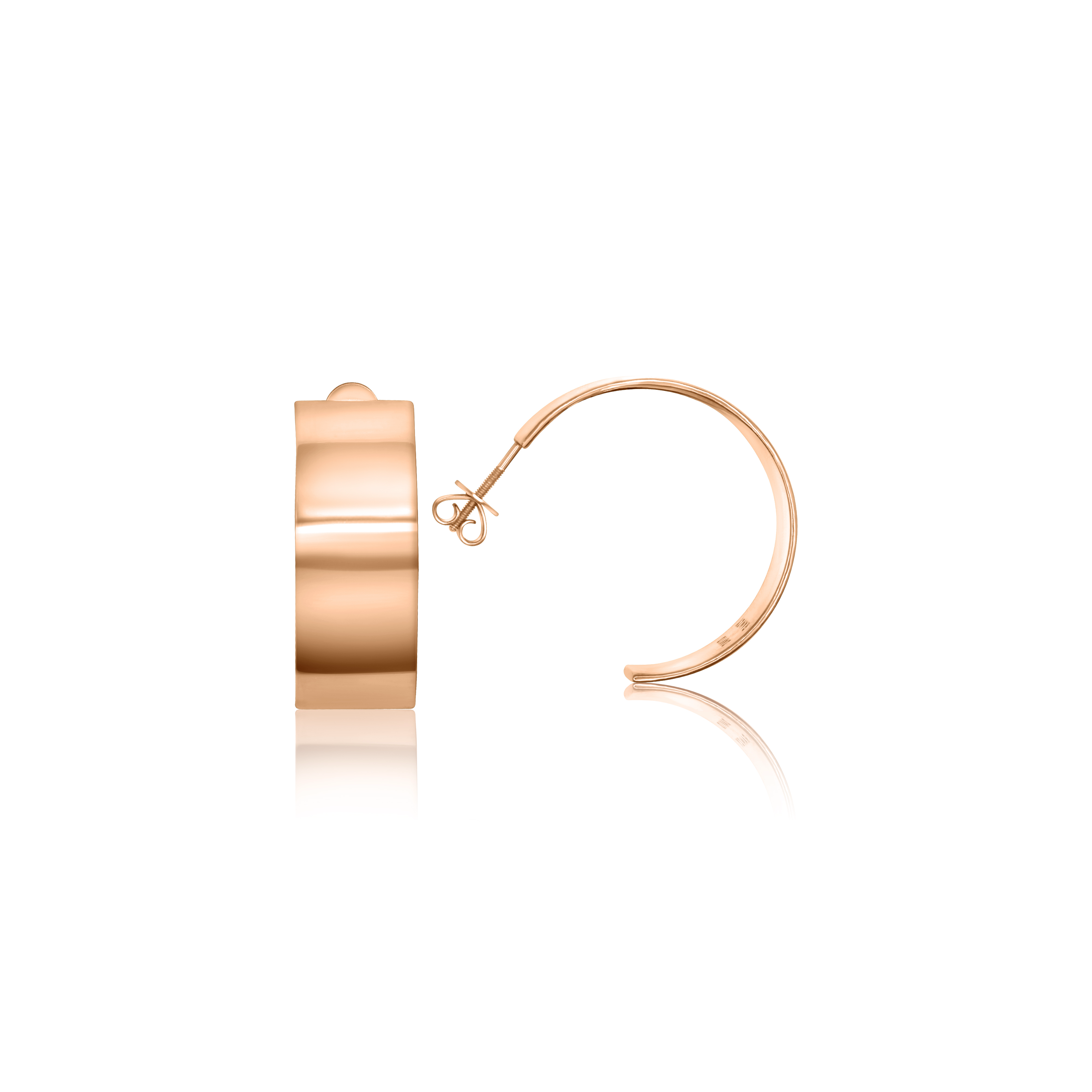 rose gold half hoop earrings