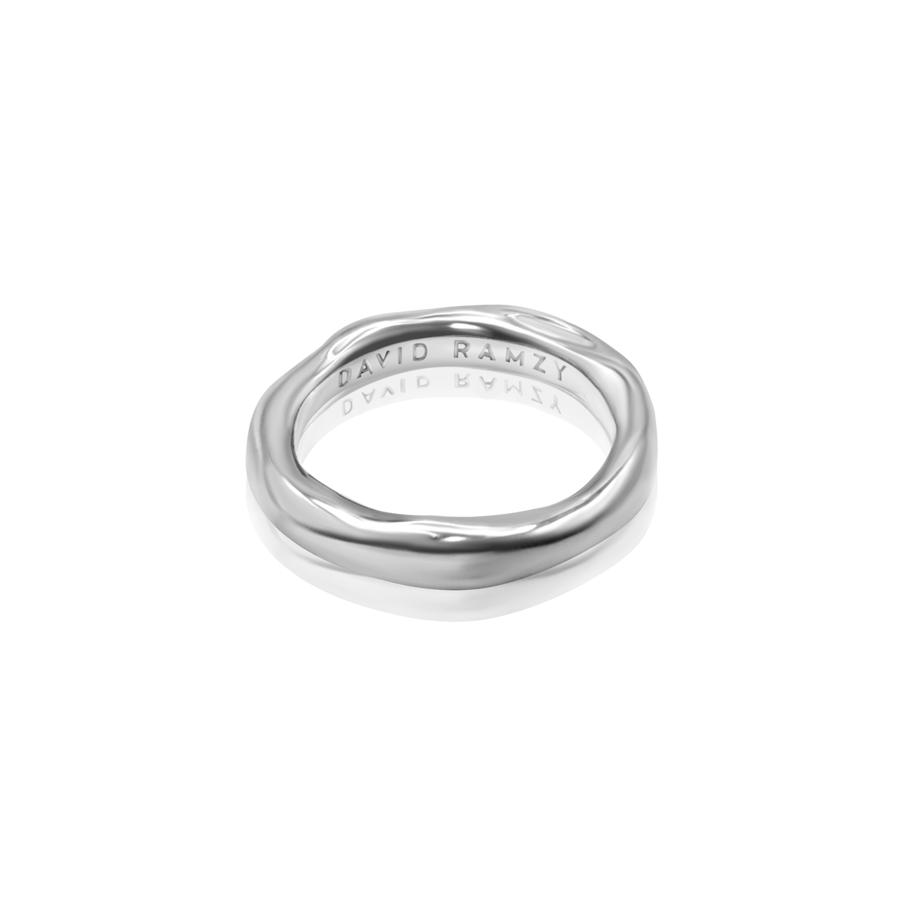Pebble Ring (Thin) - White Gold
