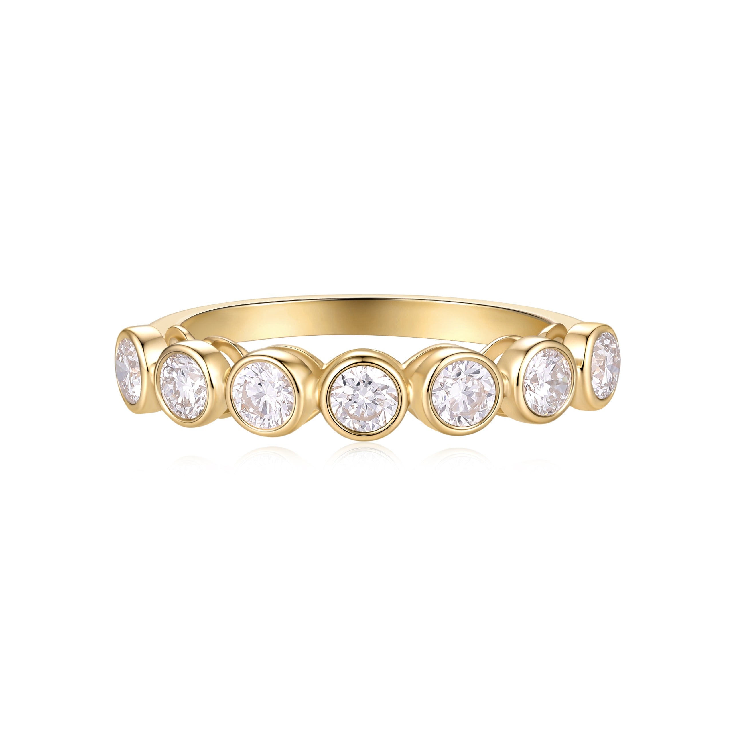 Elin - Gold Lab Diamond Bezel Ring