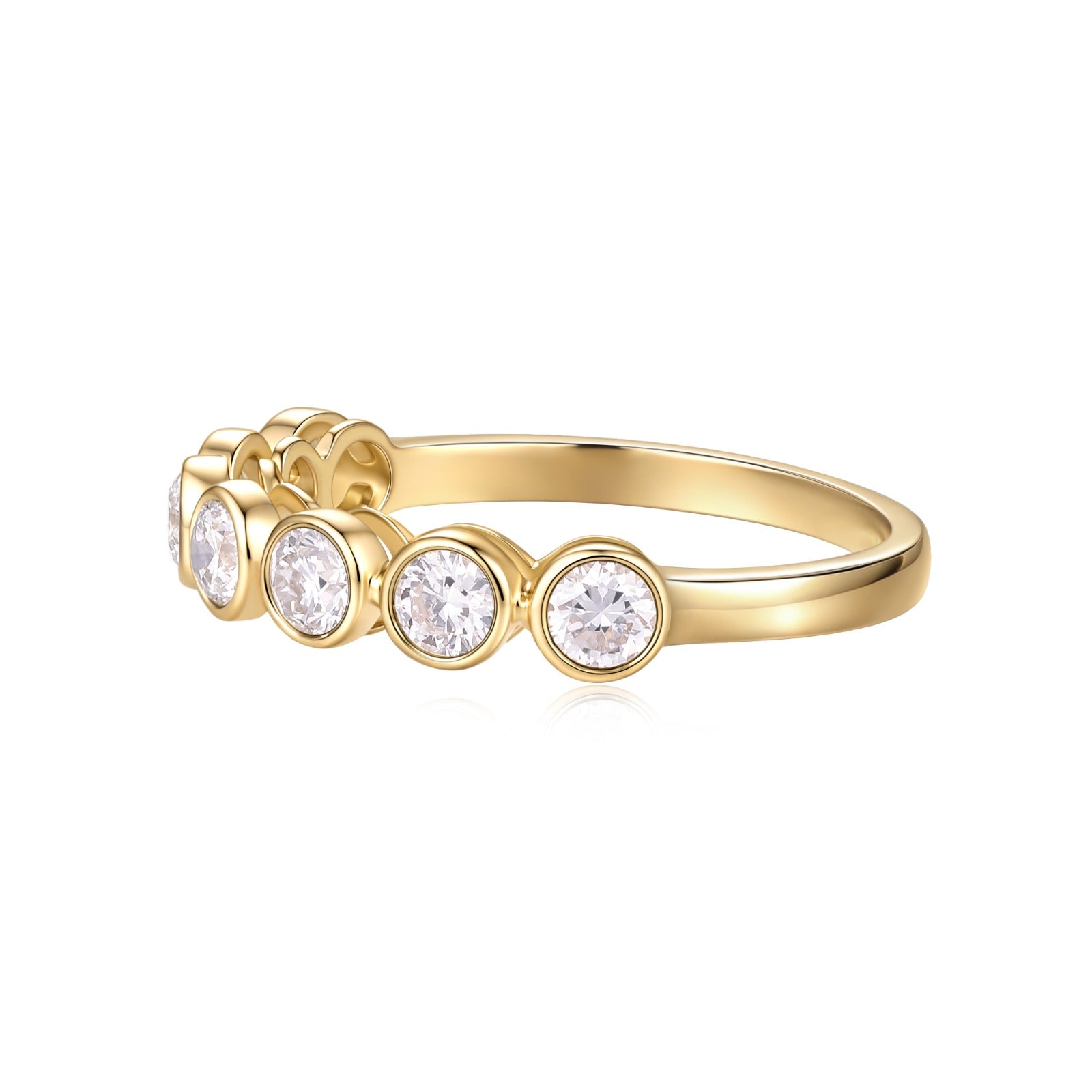 Elin - Gold Lab Diamond Bezel Ring